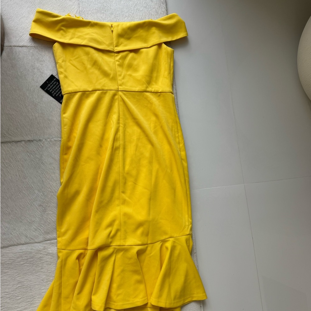 Boston Proper Strapless Yellow Dress